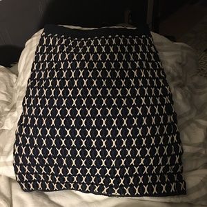 Tory Burch | Riviera Blue Acoma Stretch Geometric Skirt